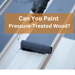 Can You Paint Pressure- Treated Wood? 